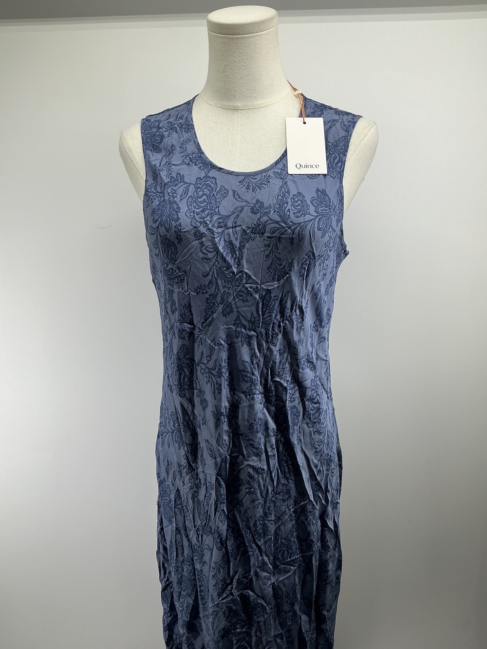 Washable Stretch Silk Tank Midi Dress